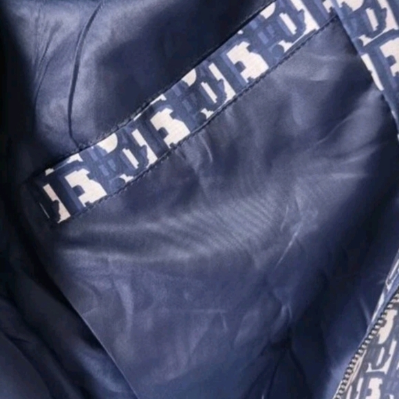 Dior Boutique Blue Monogram Hooded Windbreaker Jacket Men's Size XXL - Picture 8 of 11